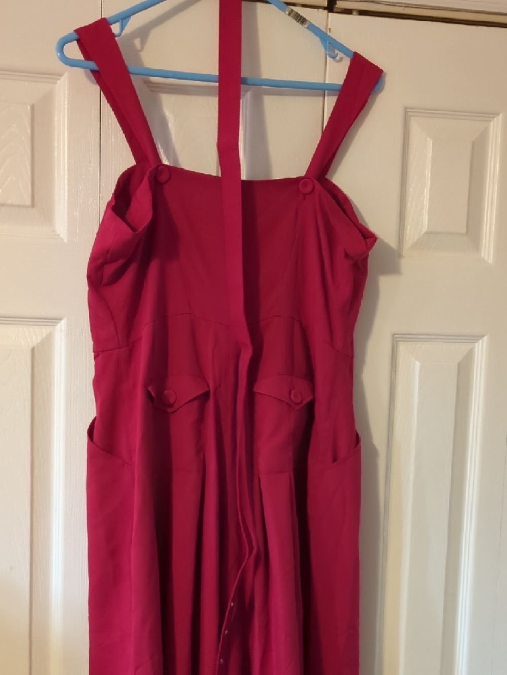 Miss Candyfloss Raspberry Button-Front Jumpsuit - Picture 4 of 4